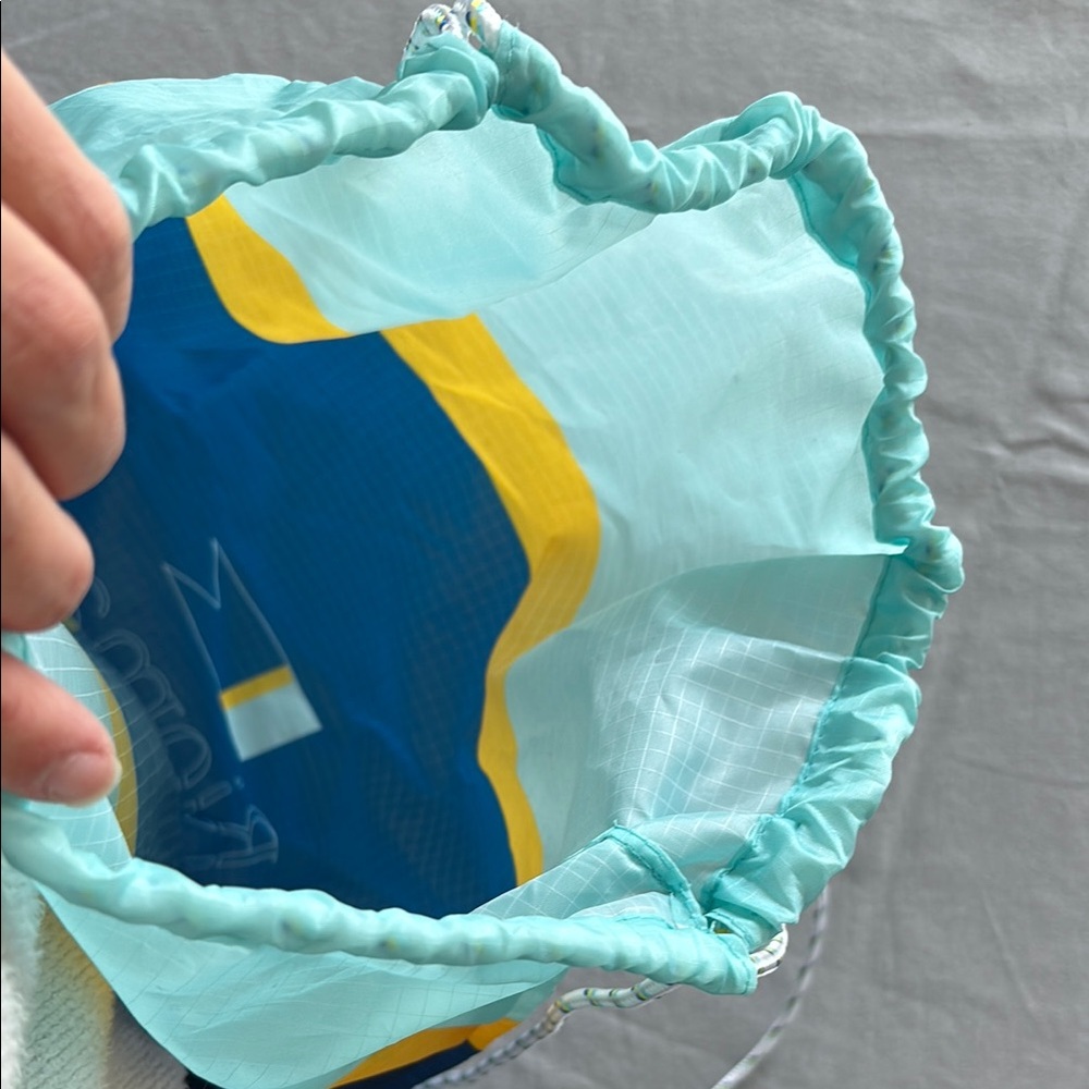 Blue and Yellow Drawstring Bag - Picture 5 of 5